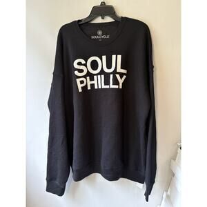 Soulcycle Men’s Sweatshirt Crewneck Black SOUL PHILLY size XL NWT Soft!